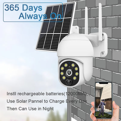 Tuya Smart 4G SIM Card Surveillance Solar Camera 5MP Built-in Battery Outdoor IP Camera PIR Motion Wireless Security PTZ Camera